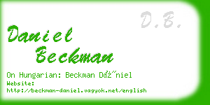 daniel beckman business card